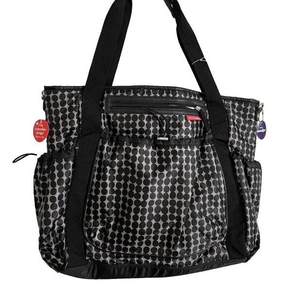 Skip Hop Duo Double Handles Signature Diaper Bag Baby Tote SZ XL Black - BNWT - Picture 1 of 7